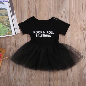 Платье для девочки Боди с фатином чёрное Ballerina Одежда для малышей