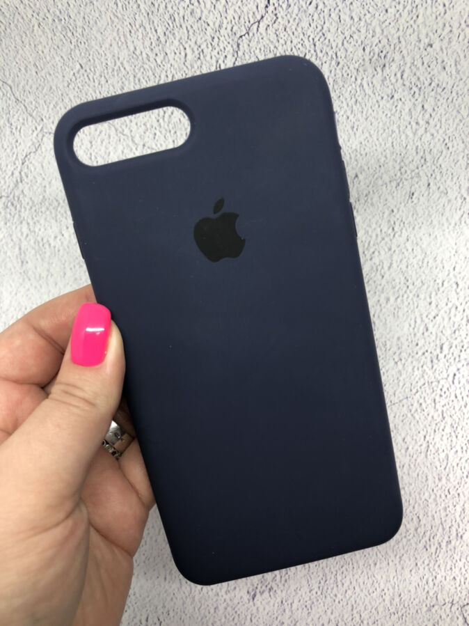 Чехол Silicone Case на iPhone 7 /8  темно синий