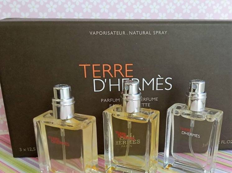 Мужской подарочный набор мини-парфюмов Terre D' Hermès 3в1