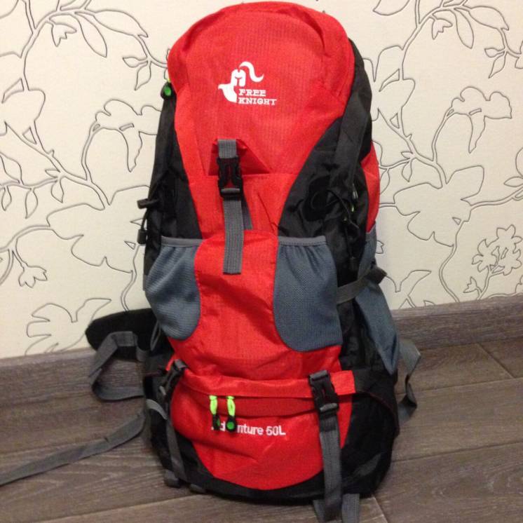 Туристический походный рюкзак 50L красный