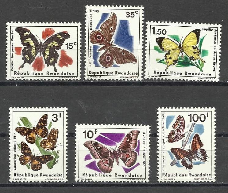 Продам марки Руанды 1966 Фауна