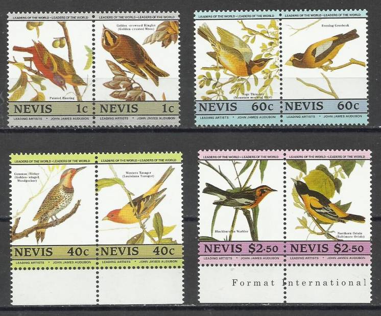 Продам марки Карибских  островов  (Невис) 1985 Фауна