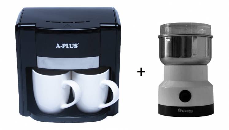 Кофеварка A-PLUS + Кофемолка