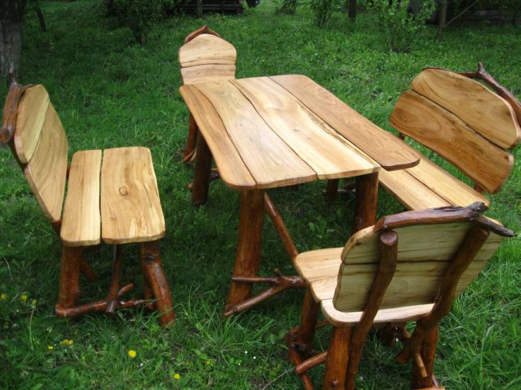 Продам столи, лавки, стільці, комплекти дубових садових меблів дешево