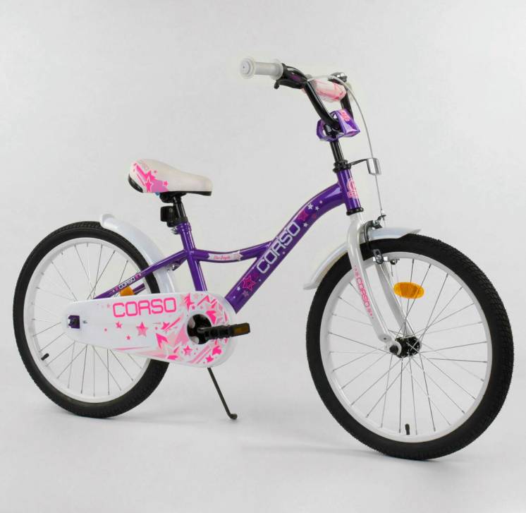 Двухколесный велосипед 20 дюймов S-40471 фиолетовый