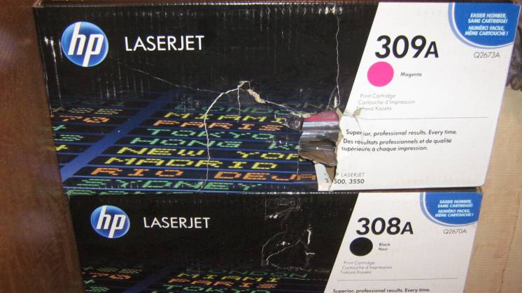 Картридж HP 308A black Q2670A, 309А для принтера Color LaserJet 3550,