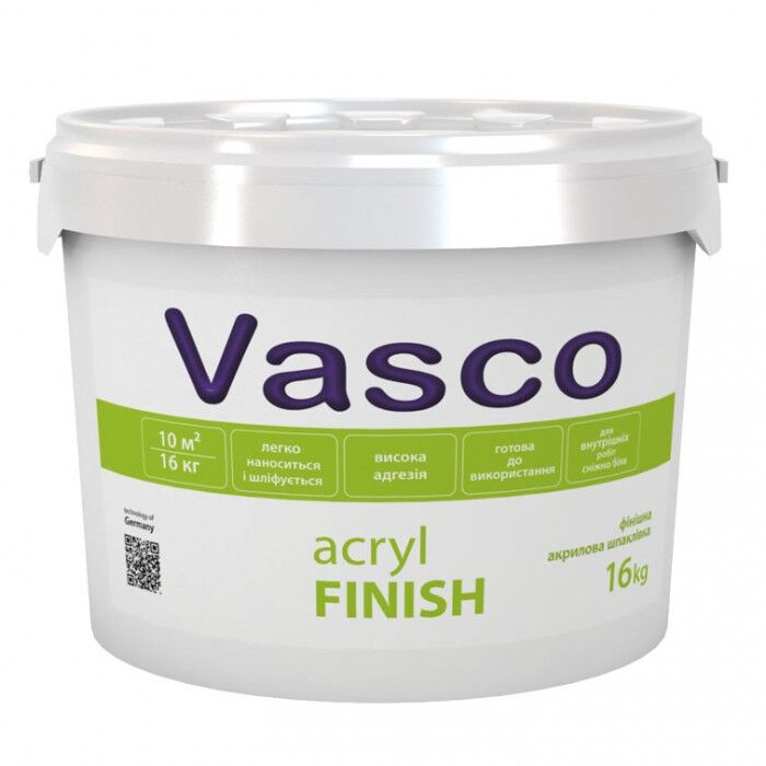 Шпатлевка акриловая Acryl Finish (Акрил Финиш) 16 кг, Vasco