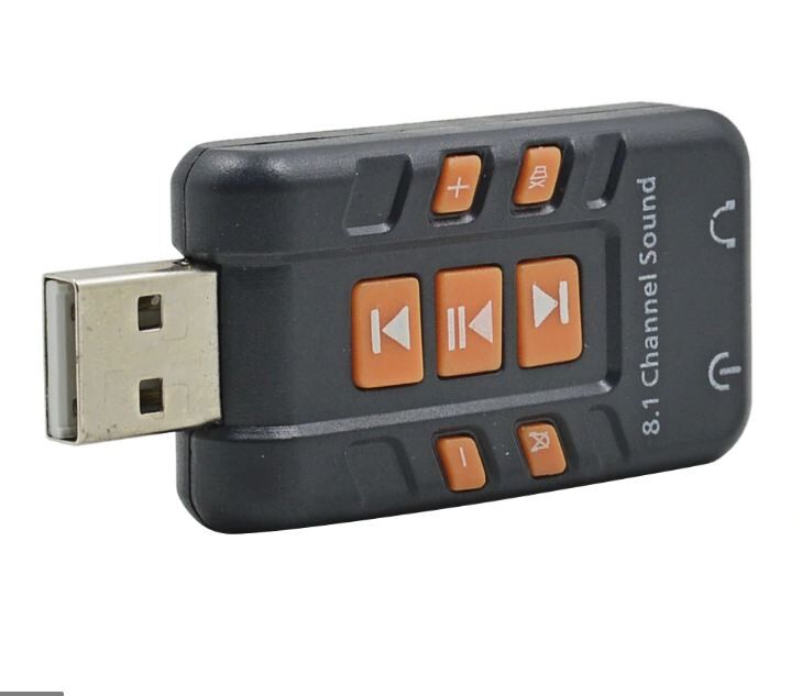 Звуковая карта USB 7 кнопок 8.1 Channel