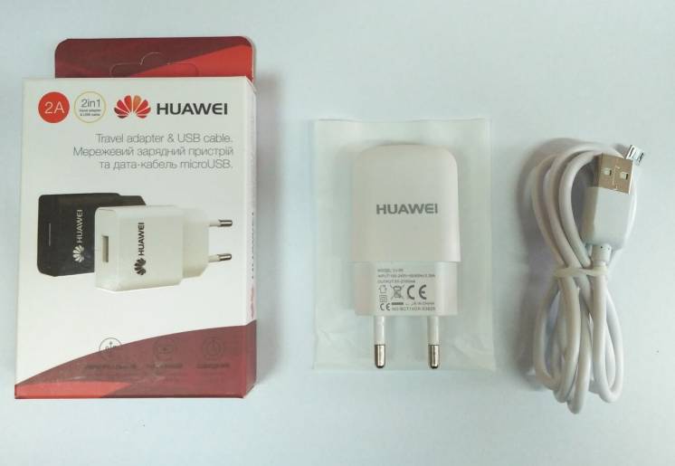 Зарядное устройство СЗУ Huawei 2in1 (adap+cab) 2,0A white