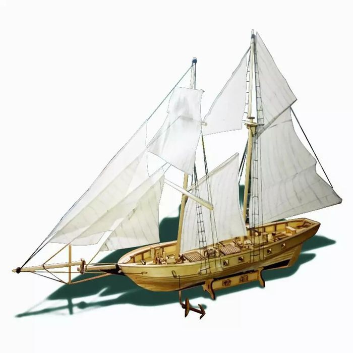 Модель корабля кораблика парусника, корабль парусник KIT набор