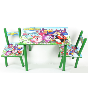 Набор детской деревянной мебели Столик + 2 стульчика Маша и Медведь