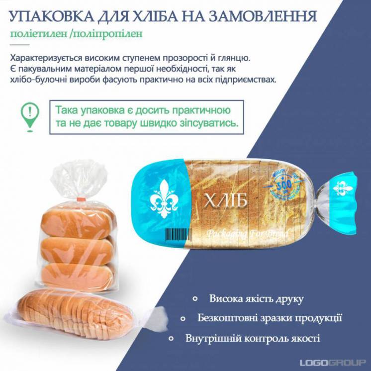 Пакет для хліба / Упаковка для хліба / Викет пакет /Упаковка для хлеба