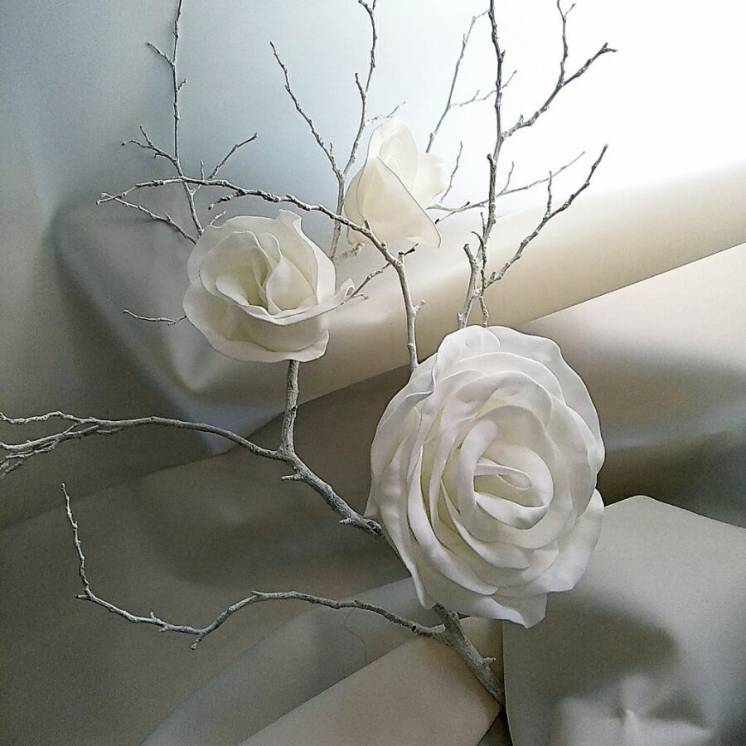 Розы искусственные для декор/ набор из 3шт