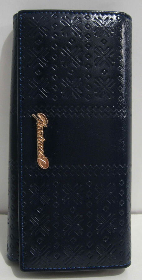 Женский классический кошелёк (тёмно-синий) 17-02-088