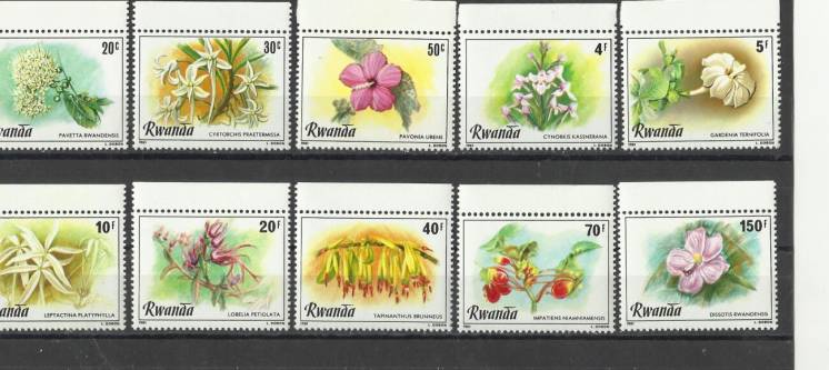 Продам марки Руанды 1981 Флора