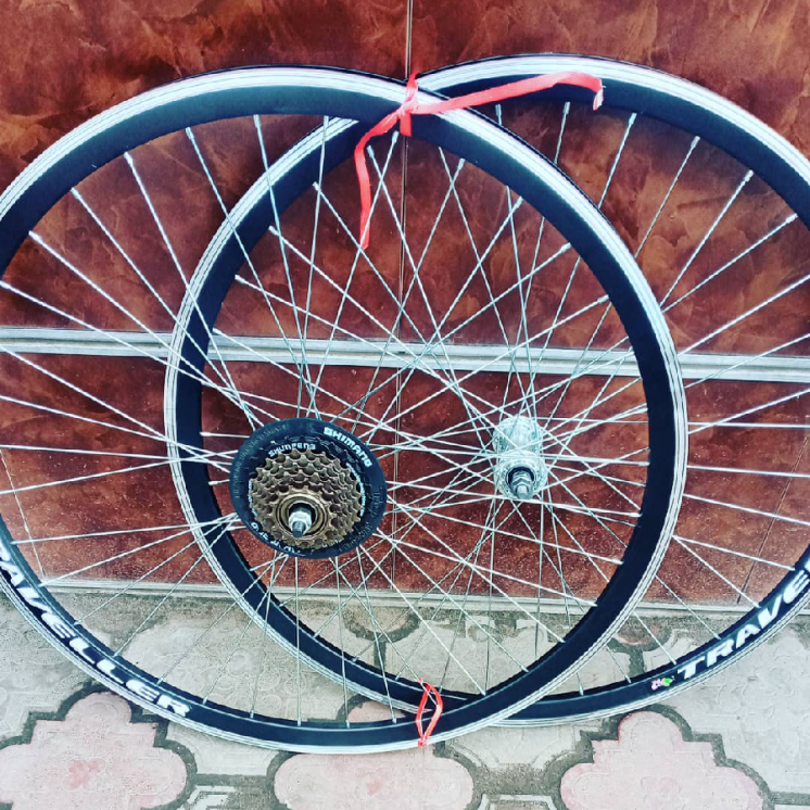 Вело колёса на двойном ободе в сборе 20.24.26.28 комплект