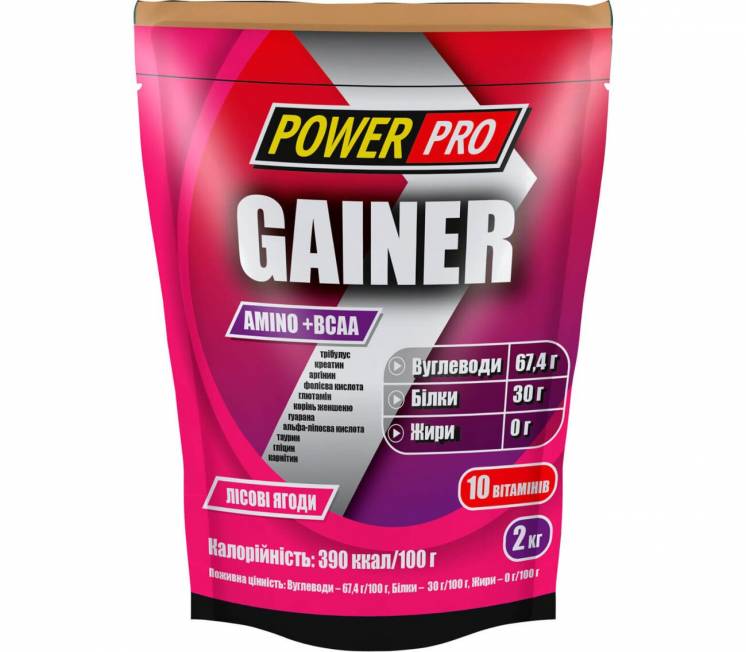 Гейнер Power Pro Gainer 2 кг лесная ягода