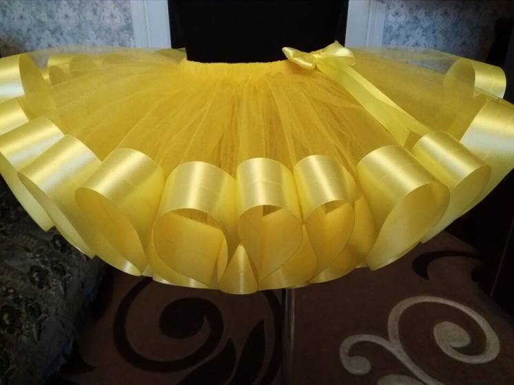 юбка супер пишна фатінова жовта костюм сонечко 3-7 р.