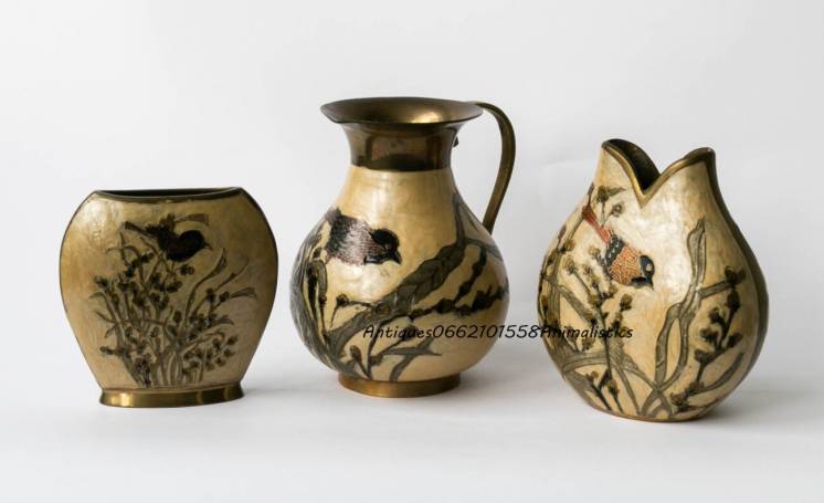 Ваза птица бронза золочение коллекция ваз