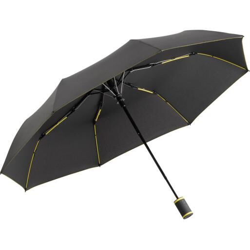 Fare 5583 Мини зонт антрацит с желтыми вставками Полуавтомат