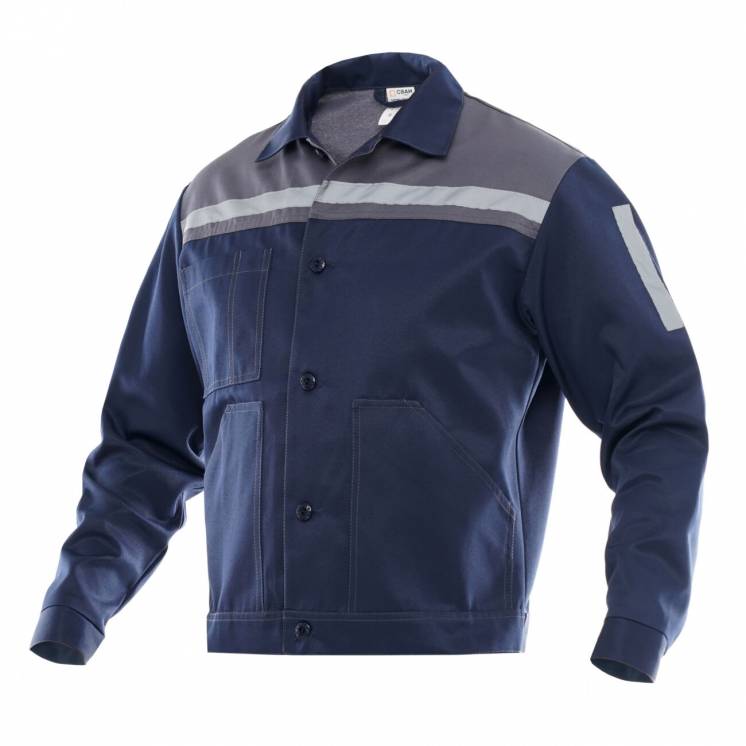 Куртка рабочая мужская синяя укороченная