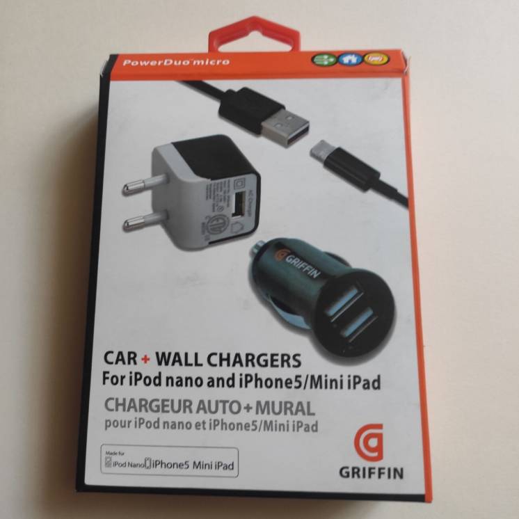 Зарядное устройство Griffin Home Car Charger Set Lightning Usb iphone