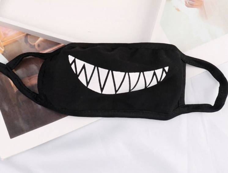 Защитная маска мультяшная оскал зубов косплэй