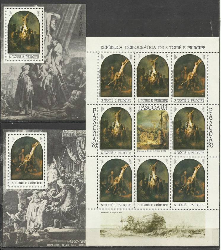 Продам марки Сан-Томе и Принсипе  1983 Пасха (3 Блока)