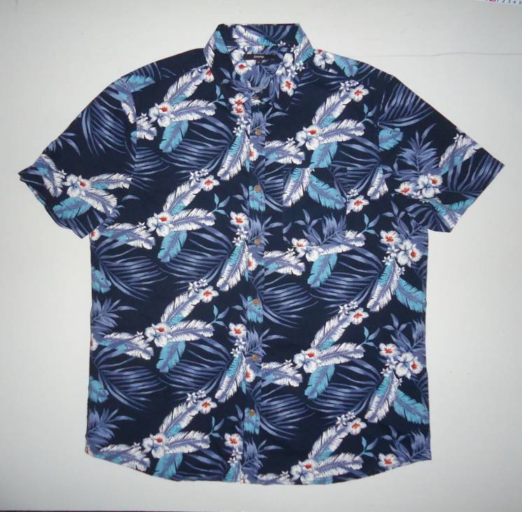 рубашка  Гавайская George темная гавайка Cotton XL