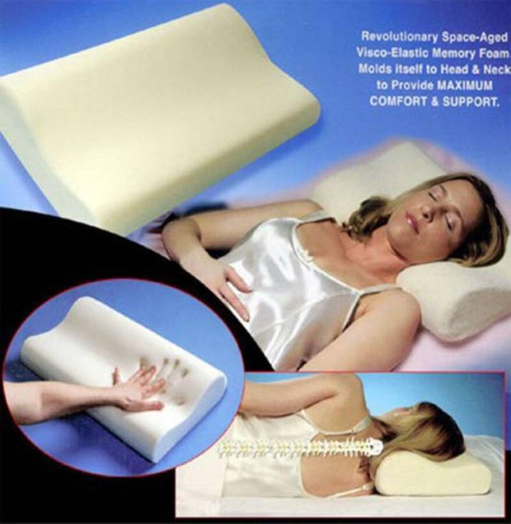 Ортопедическая подушка  Memory Pillow с памятью 50x29x10/7 см