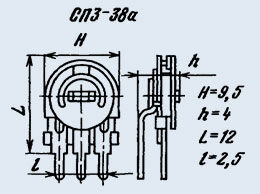 Резистор переменный СП3-38 СП3-27