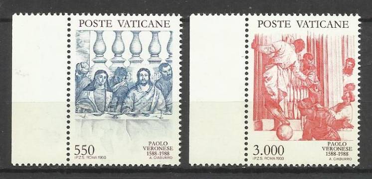 Продам марки Ватикана 1988 Веронезе