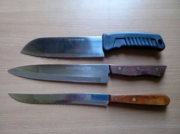 Кухонные ножи одним лотом (3 шт.)