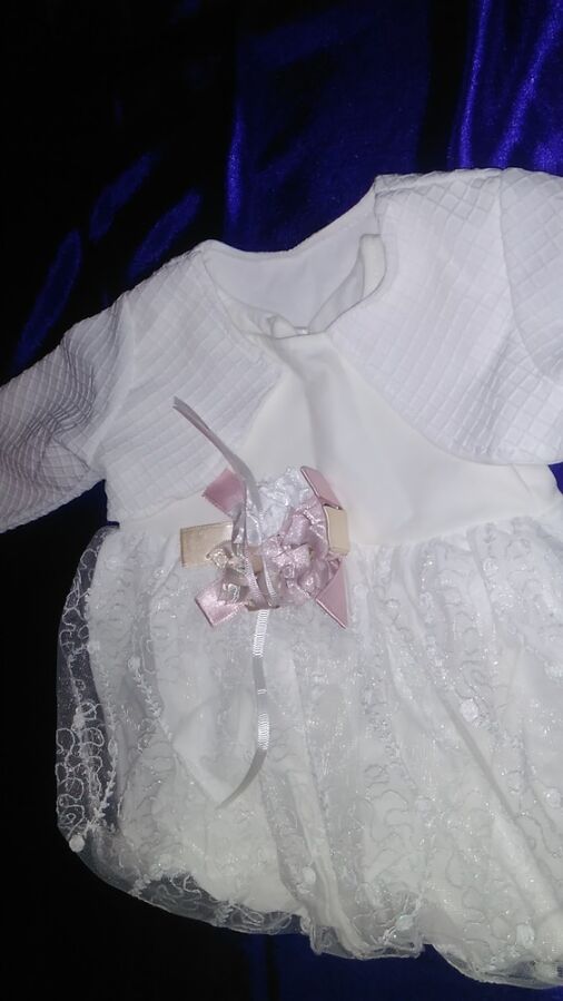 Нарядное платье для новорожденного с болеро
