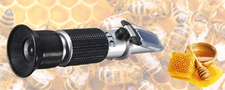 Рефрактометр для мёда Lesko ATC RHB58-90T ручной на три шкалы (58-90 %