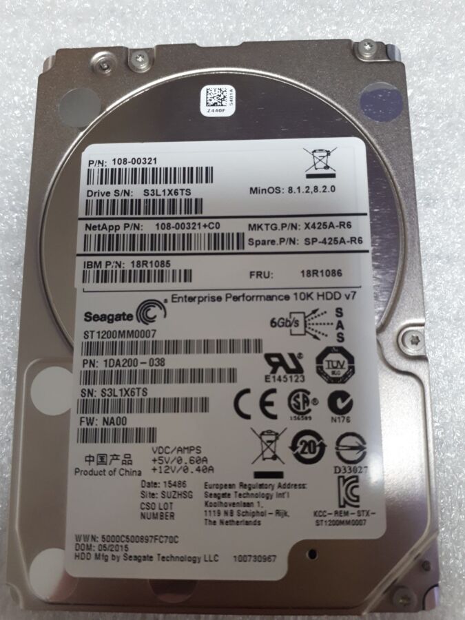 Серверные диски SAS 2.5 HDD 1.2Tb 10K