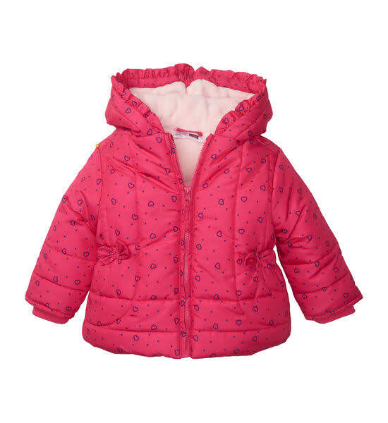 Зимняя розовая куртка в сердечки на девочек, Ergee, Германия