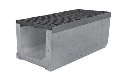 Лоток водоотводный SUPER ЛВ-50.64.61 бетонный DN 500 с решеткой щел.