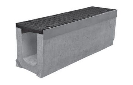 Лоток водоотводный SUPER ЛВ-15.25.31 бетонный с решеткой щелевой чугун