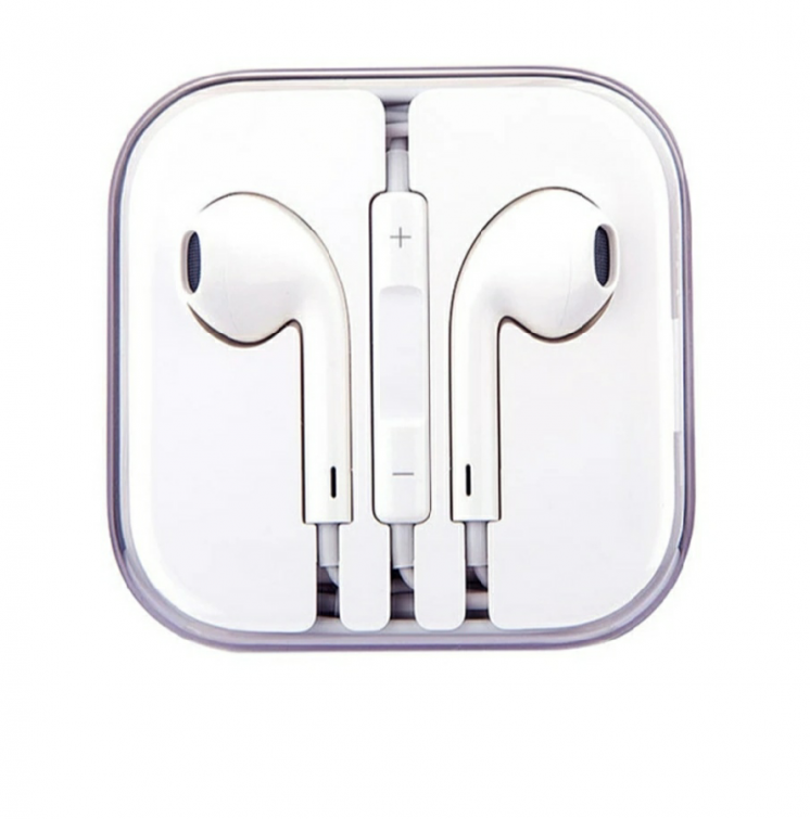 Белые наушники-гарнитура в стиле iPhone EarPods