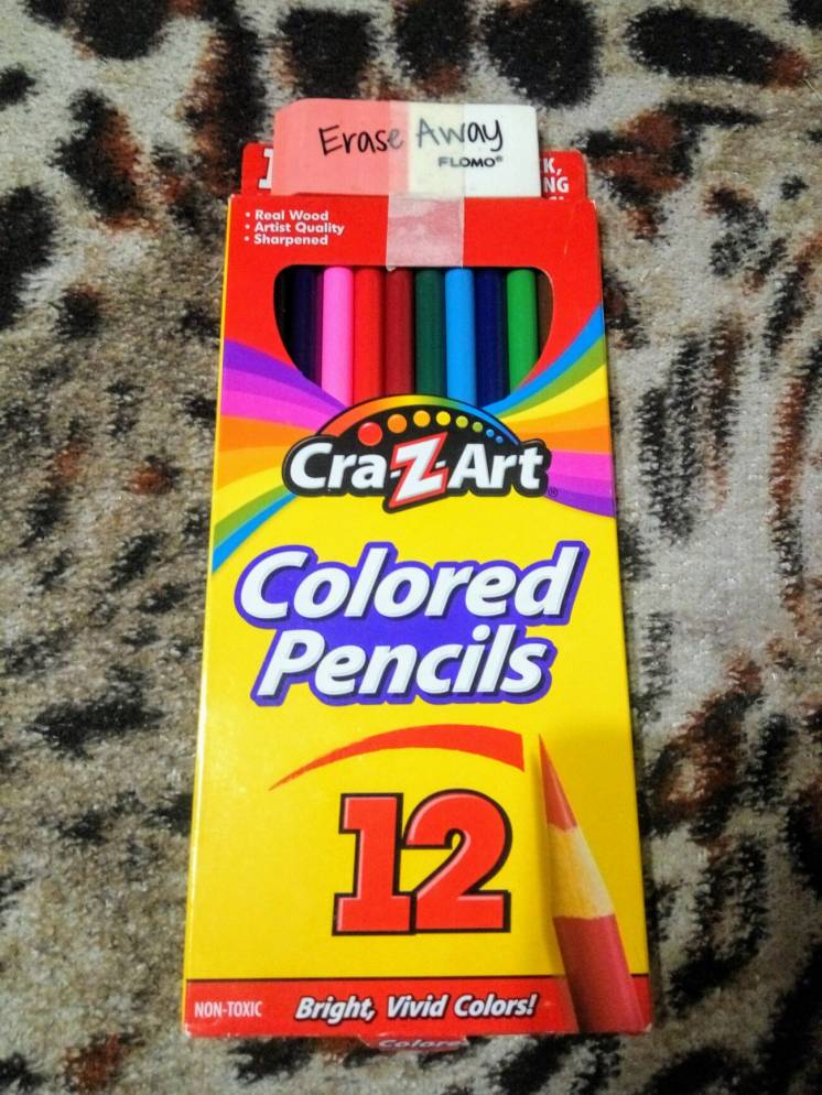 Цветные карандаши 12 цветов CrazArt оригинал американские яркие мягкие