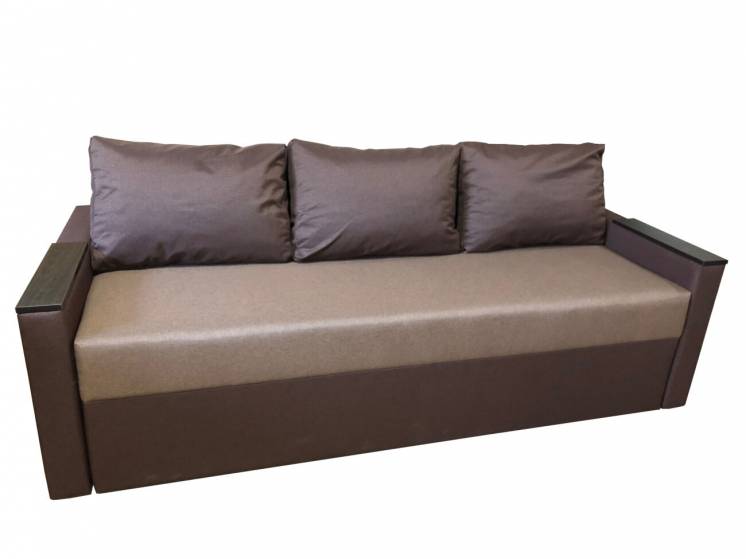 Диван Арни (прямой диван) бежевый с коричневым