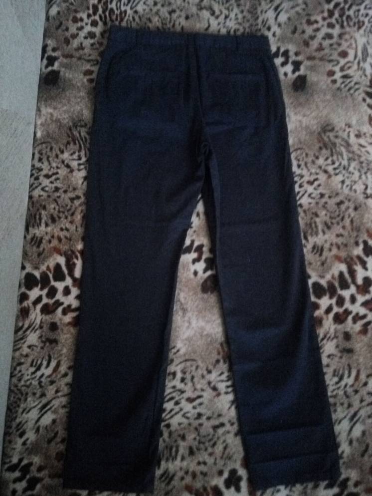Штаны брюки школьные тёмно-синие на мальчика 164см Коттон качество отл