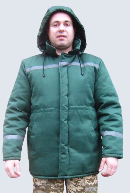 Зимняя рабочая куртка для стойки Универсал, зеленая
