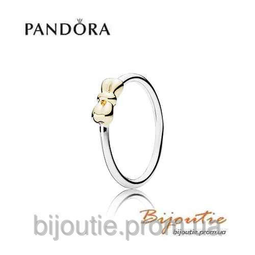 Оригинал Pandora кольцо Изящный бант 190972 серебро 925 золото 14-К