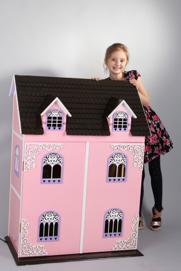 Кукольный домик Трехэтажный с подсветкой и лифтом