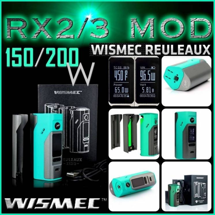 Боксмод WISMEC RX2/3  оригинал 200 Watt термоконтроль.