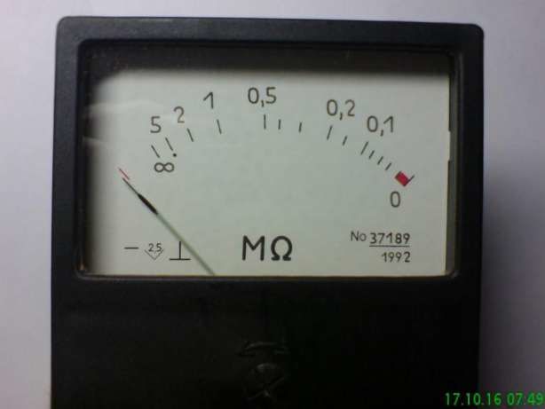 Омметр щитовой М419 измерения омметра– 0 — 5 МОм.
