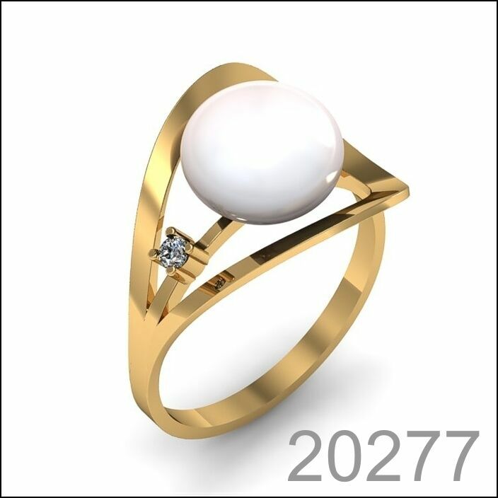 Кольцо  золото 585 пробы с жемчугом! (20277)