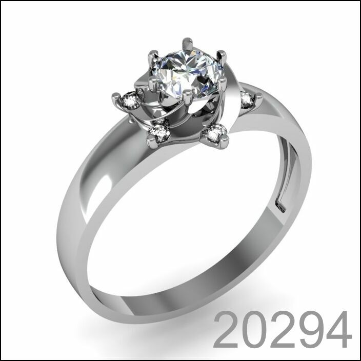 Кольцо белое золото 585 пробы (20294)